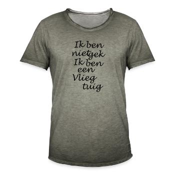 Ik ben niet gek, ik ben een vliegtuig - Mannen Vintage T-shirt - vintage khaki - Voor