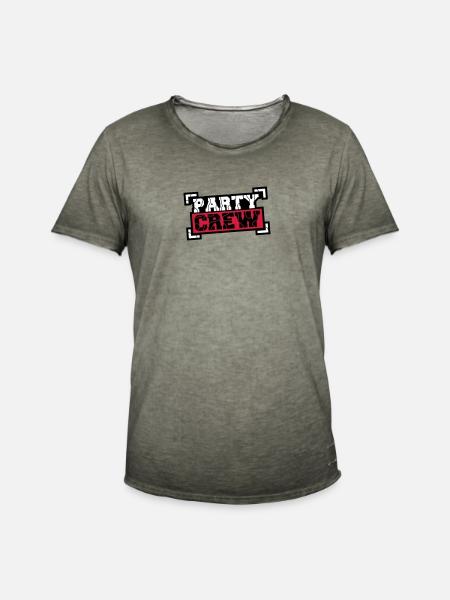 Party Crew Design - Men's Vintage T-Shirt - vintage khaki