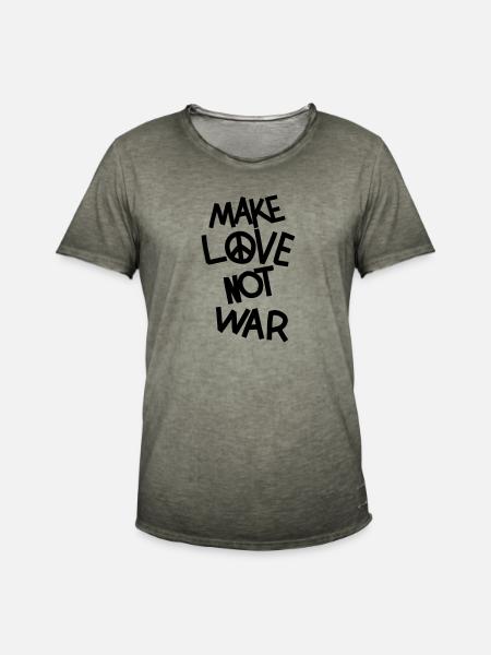 Make love not war - Männer Vintage T-Shirt - Vintage Khaki