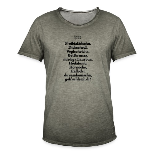 Bayrische Schimpfwörter Nr.2 - Männer Vintage T-Shirt