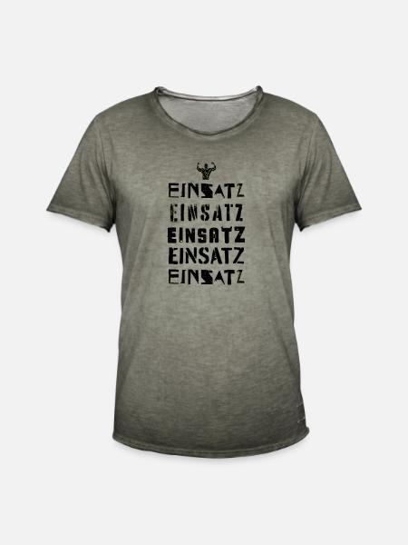 Einsatz, Einsatz, Einsatz, Einsatz, Einsatz - Männer Vintage T-Shirt - Vintage Khaki
