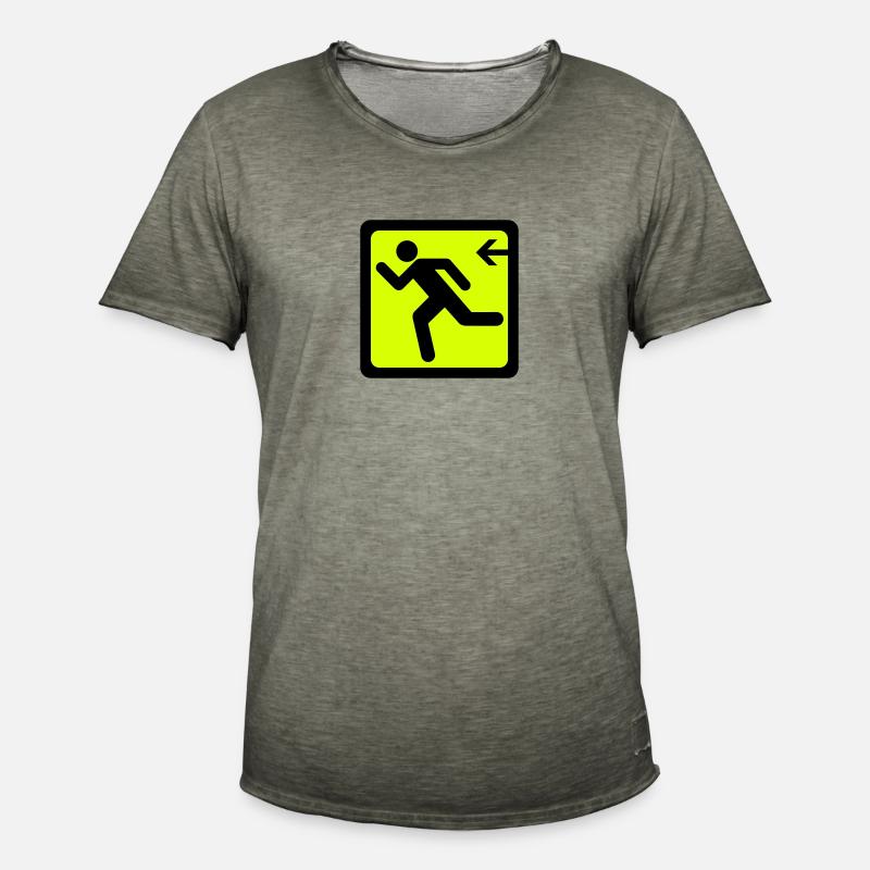 Exit - Männer Vintage T-Shirt - Vintage Khaki