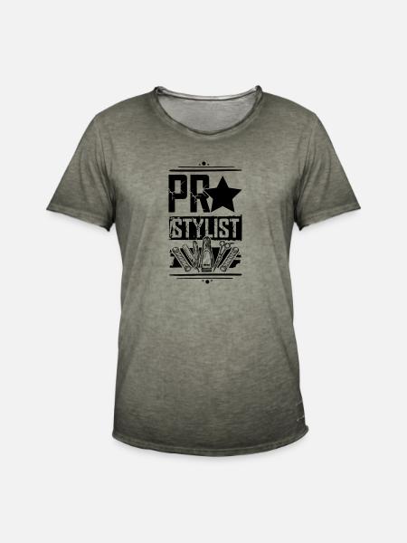 pro stylist spruch - Männer Vintage T-Shirt - Vintage Khaki
