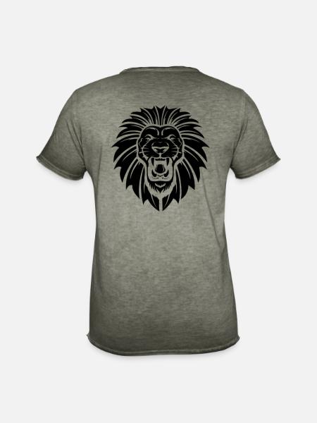 head - Männer Vintage T-Shirt - Vintage Khaki
