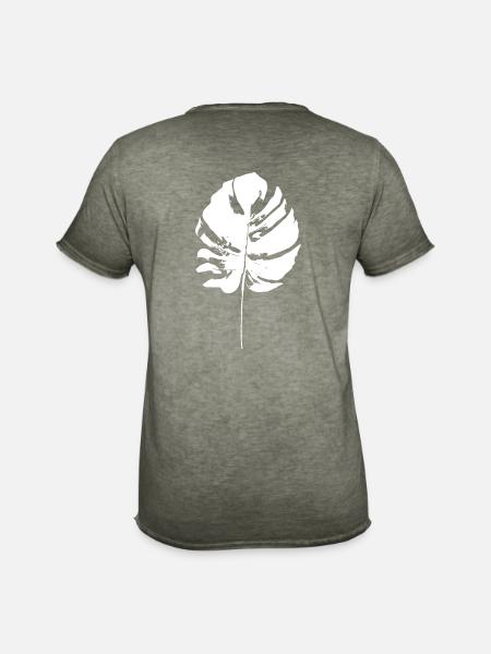 monstera - Men's Vintage T-Shirt - vintage khaki