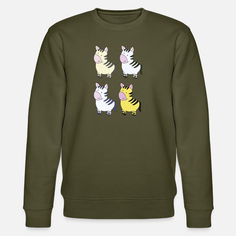 zebra bunt - Stanley/Stella Unisex Bio-Sweatshirt CHANGER  - Khaki