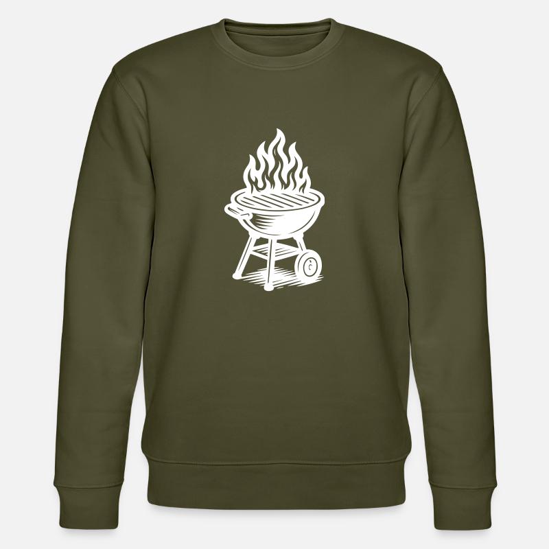 Grill Fire Grilling - Stanley/Stella CHANGER Unisex Organic Sweatshirt - khaki