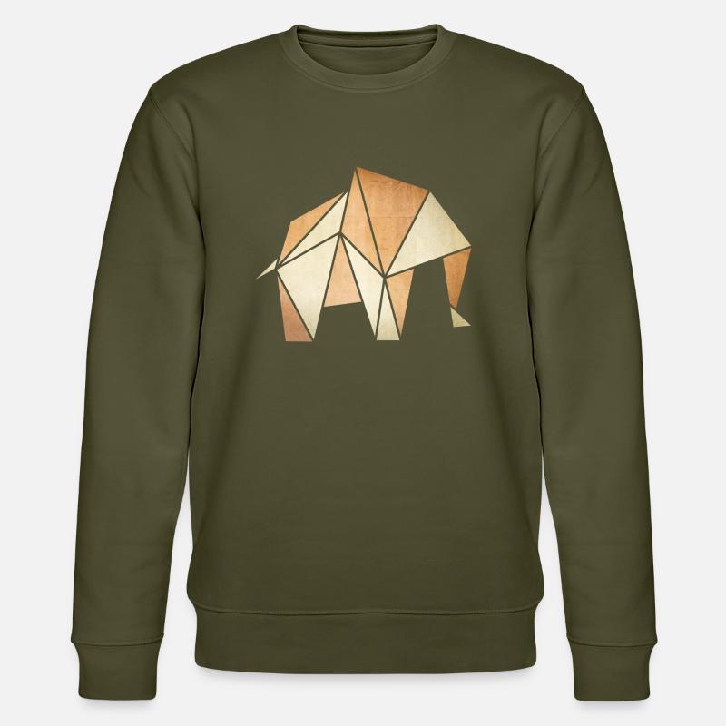 Origami: Elefant (Pergament-Optik) - Sweat bio CHANGER Stanley/Stella Unisexe - kaki