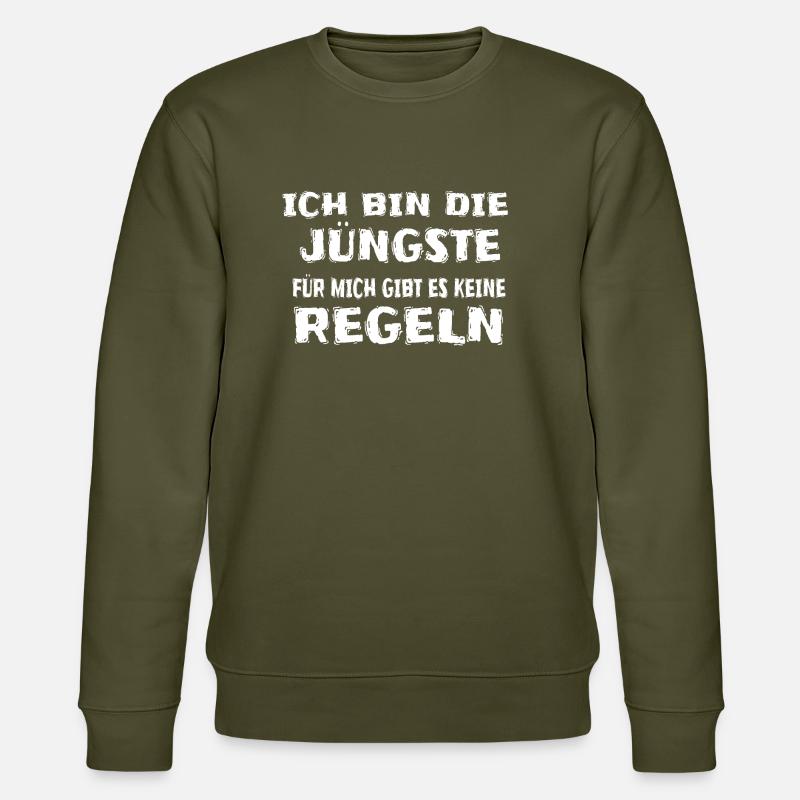Ich Bin die Jüngste - Stanley/Stella Unisex Bio-Sweatshirt CHANGER  - Khaki