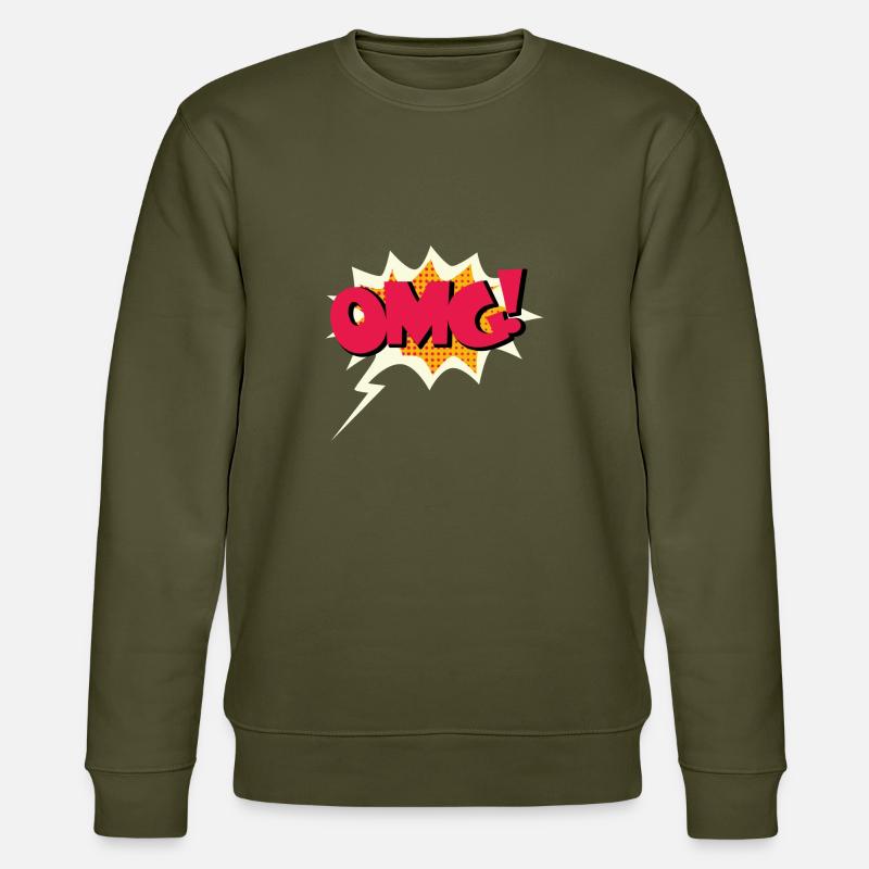 omg comic lettering - Stanley/Stella Unisex Bio-Sweatshirt CHANGER  - Khaki