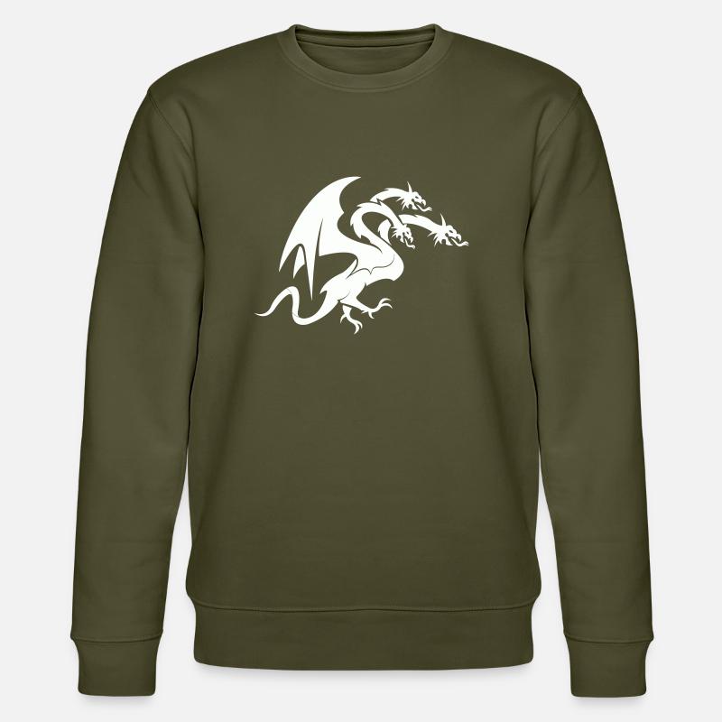 dragon 3 head - Stanley/Stella Unisex Bio-Sweatshirt CHANGER  - Khaki