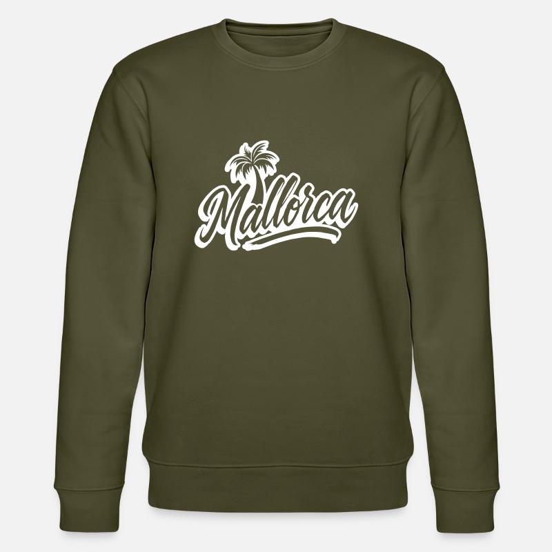 Mallorca Palm Trees - Stanley/Stella CHANGER Unisex Organic Sweatshirt - khaki