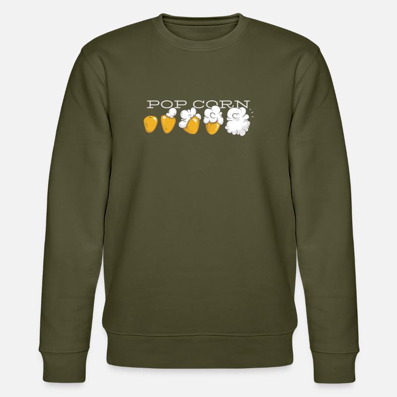 Évolution du pop-corn - Sweat bio CHANGER Stanley/Stella Unisexe - kaki