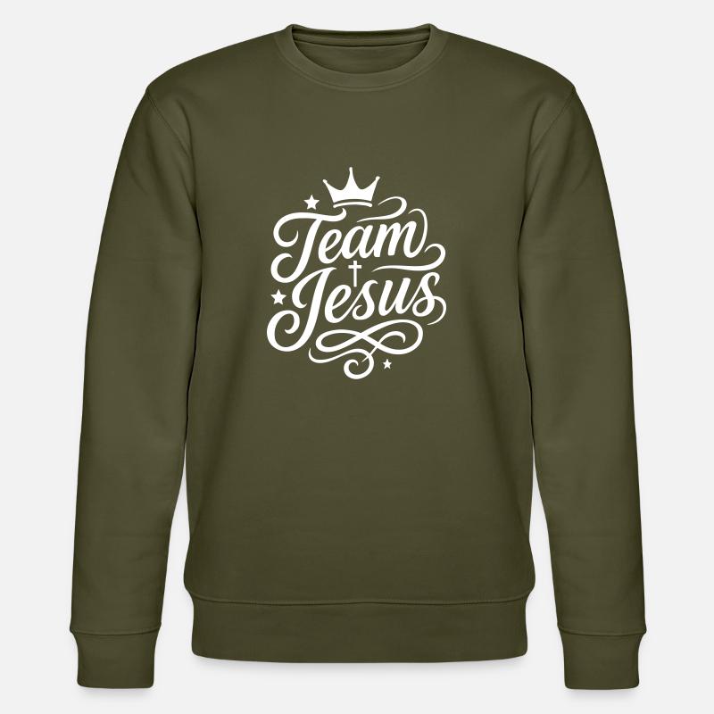 Team Jesus Christlich Spruch - Stanley/Stella Unisex Bio-Sweatshirt CHANGER  - Khaki