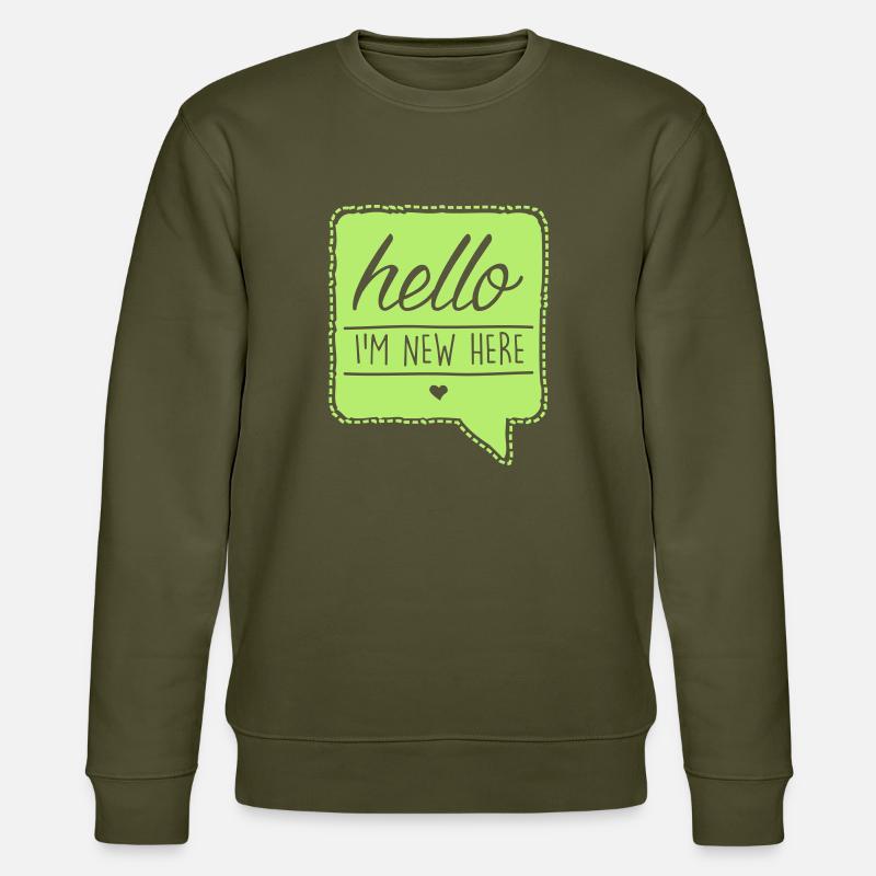 HELLO - I´m new here - Stanley/Stella CHANGER Unisex Organic Sweatshirt - khaki