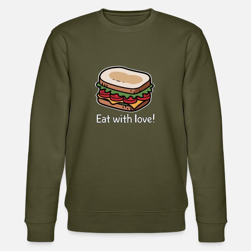 ESSEN SIE MIT LIEBE - Stanley/Stella Unisex Bio-Sweatshirt CHANGER  - Khaki