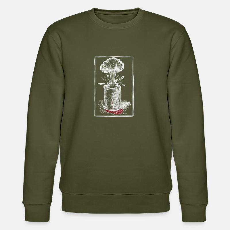 Konservendosenmenschen white - Stanley/Stella Unisex Bio-Sweatshirt CHANGER  - Khaki