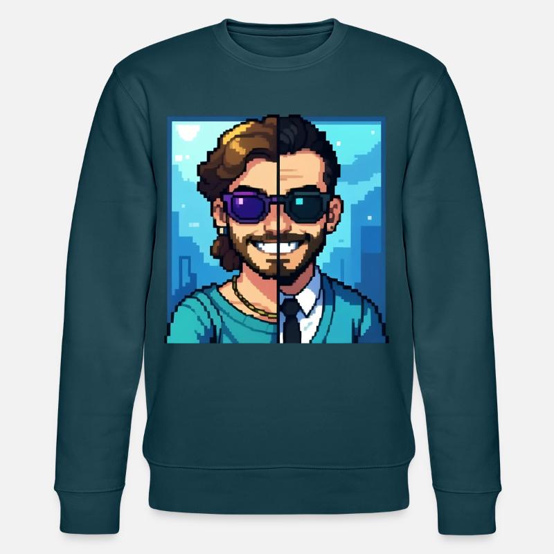 JUNGE TRIFFT JUNGE – nette Leute - Stanley/Stella Unisex Bio-Sweatshirt CHANGER  - Dunkles Petrol