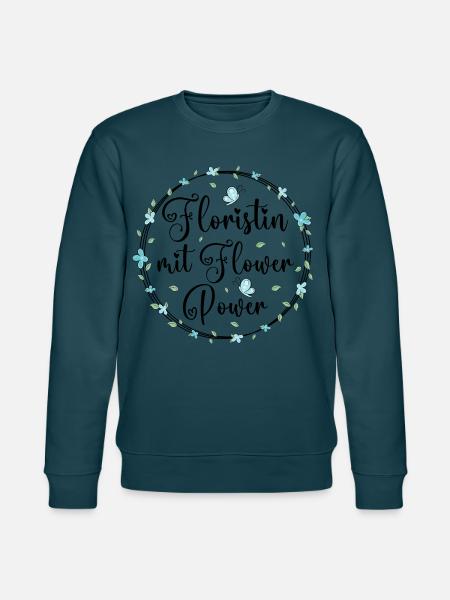 Floristin mit Flower Power - Stanley/Stella Unisex Bio-Sweatshirt CHANGER - Dunkles Petrol