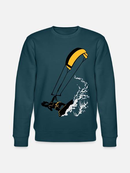 Kitesurfer and wave flex - Sweat bio CHANGER Stanley/Stella Unisexe - bleu pétrole foncé