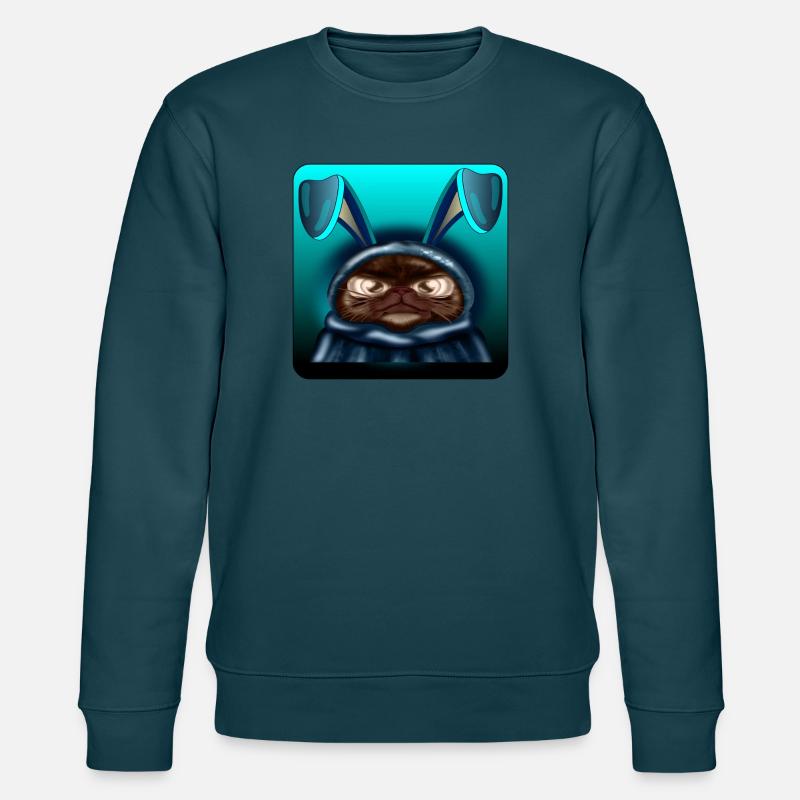 Cats Easter - Sweat bio CHANGER Stanley/Stella Unisexe - bleu pétrole foncé