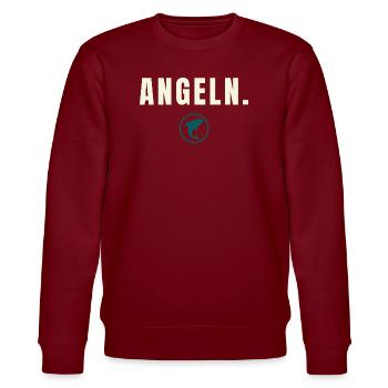 FISHING. Minimalist Fishing Design Success Edition - Stanley/Stella CHANGER Unisex Organic Sweatshirt - burgundy - Front - Nik (191cm) & Marisol (170cm)