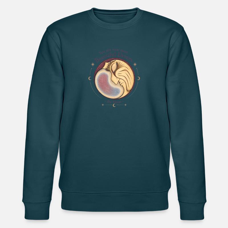 Wunderschöner Traummond - Stanley/Stella Unisex Bio-Sweatshirt CHANGER - Dunkles Petrol