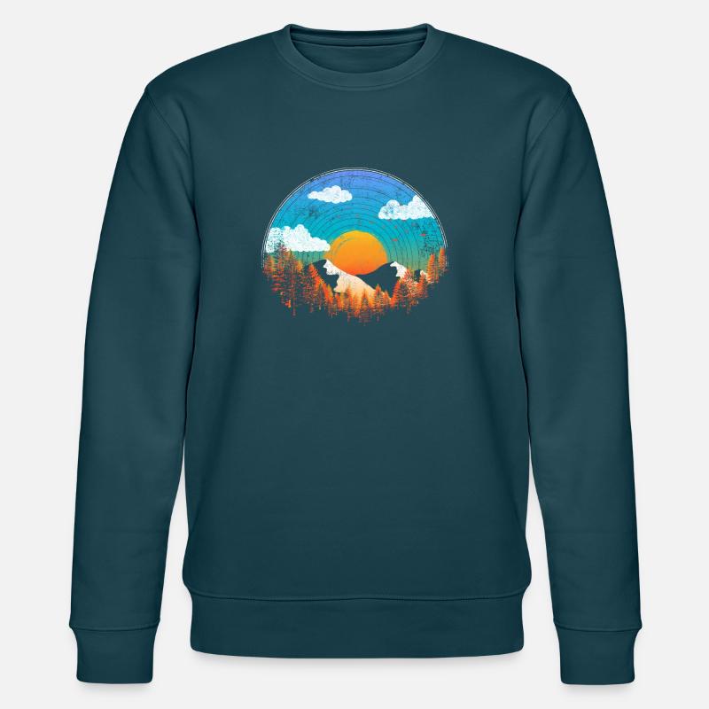 Berg Panorama - Stanley/Stella Unisex Bio-Sweatshirt CHANGER  - Dunkles Petrol