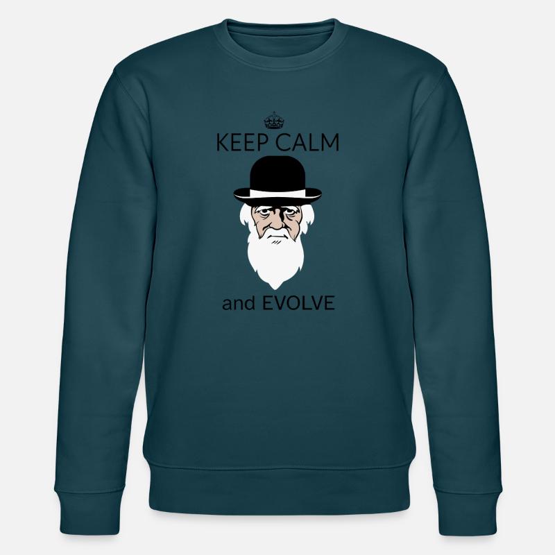 Darwin Keep Calm and evolve - Stanley/Stella CHANGER Unisex Organic Sweatshirt - stargazer