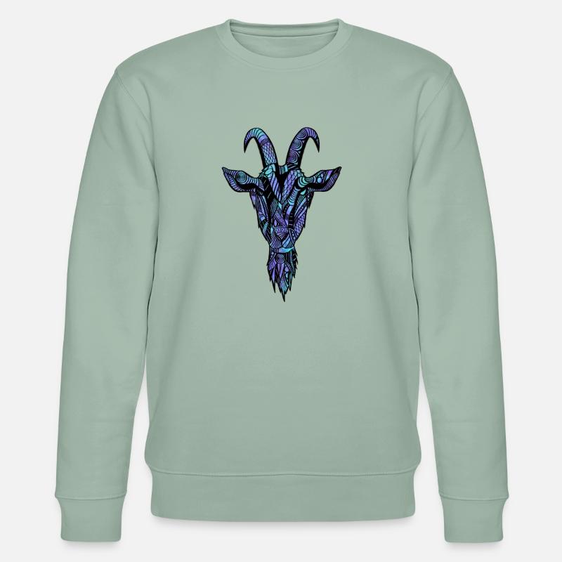 Ziege - Stanley/Stella Unisex Bio-Sweatshirt CHANGER  - Helles Graugrün