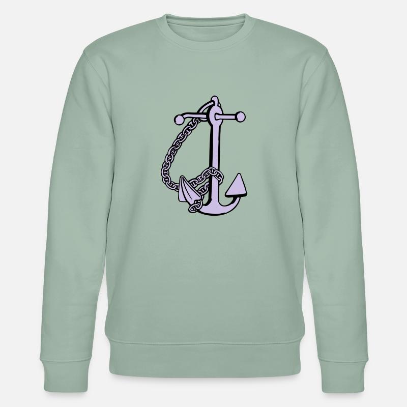anchor - anker - Stanley/Stella Unisex Bio-Sweatshirt CHANGER  - Helles Graugrün