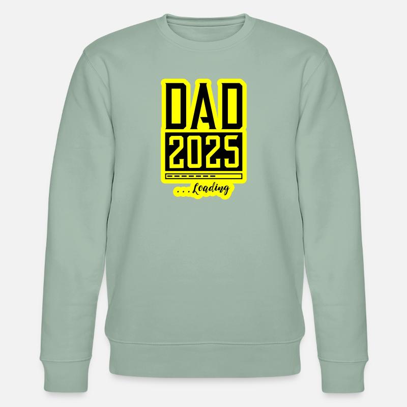 Dad 2025 Loading Papa - Stanley/Stella Unisex Bio-Sweatshirt CHANGER  - Helles Graugrün