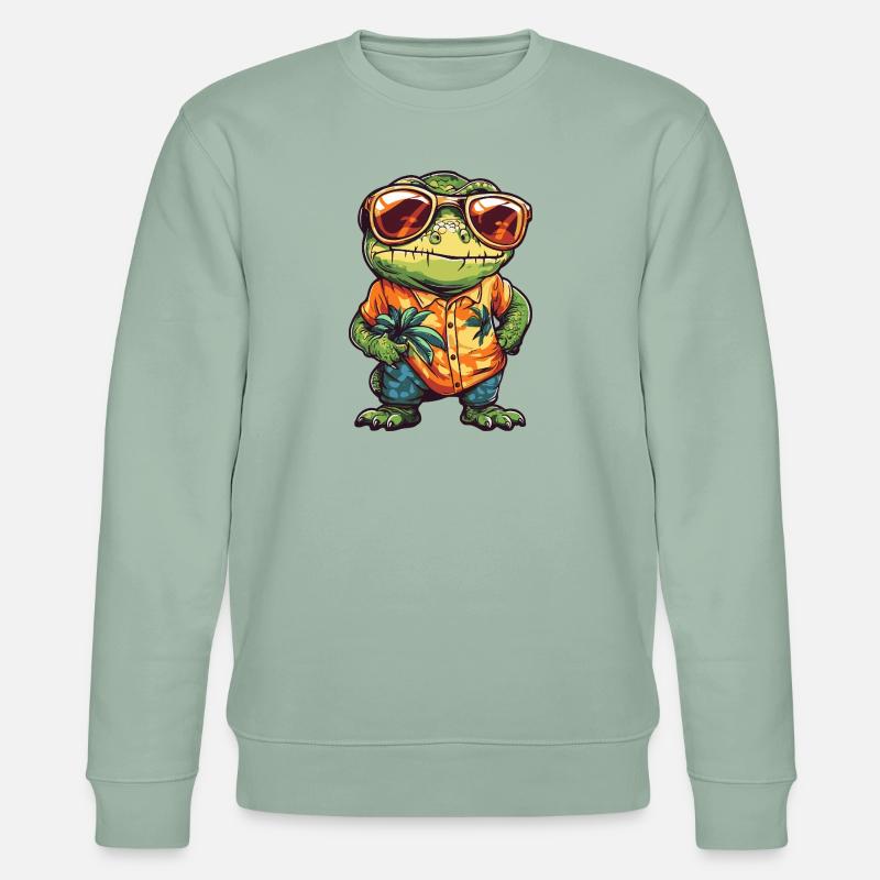 Caméléon Funny Summer - Sweat bio CHANGER Stanley/Stella Unisexe - vert de gris clair