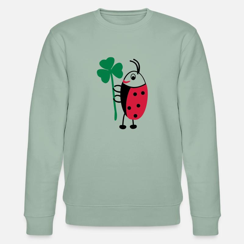Glückskäfer - Stanley/Stella Unisex Bio-Sweatshirt CHANGER  - Helles Graugrün