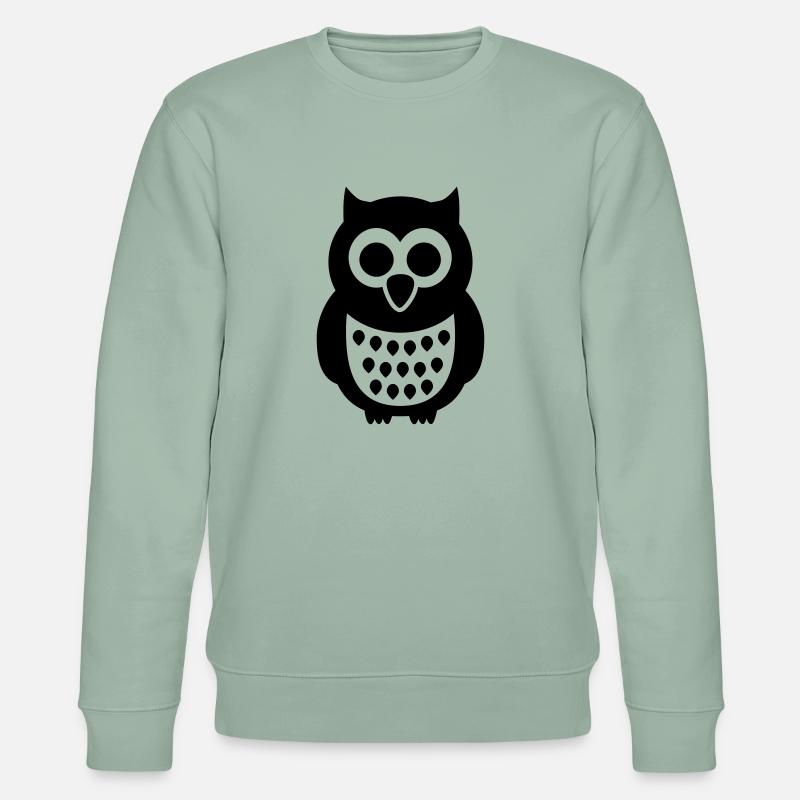 Eule - Stanley/Stella Unisex Bio-Sweatshirt CHANGER  - Helles Graugrün