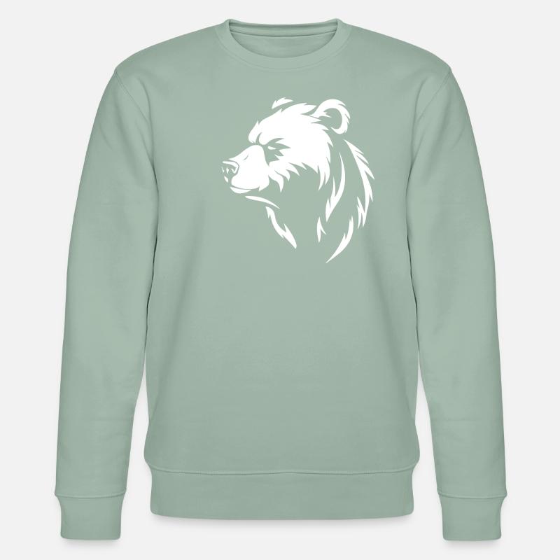 Bär - Stanley/Stella Unisex Bio-Sweatshirt CHANGER  - Helles Graugrün