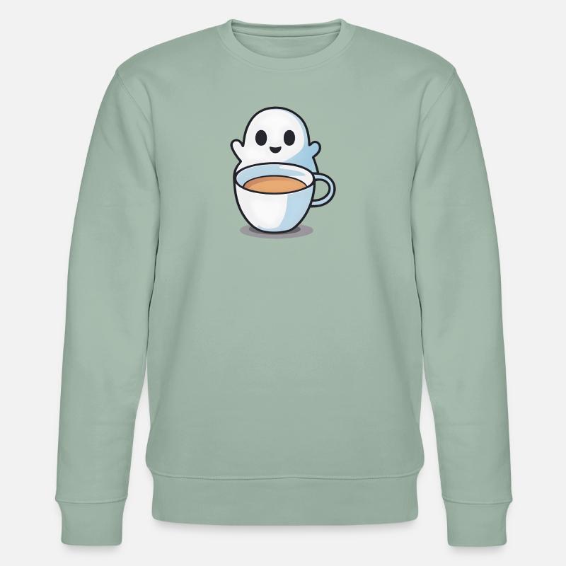 Kaffee Geist - Stanley/Stella Unisex Bio-Sweatshirt CHANGER  - Helles Graugrün