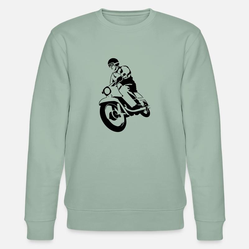 Schwalbe in Schräglage - Stanley/Stella Unisex Bio-Sweatshirt CHANGER  - Helles Graugrün
