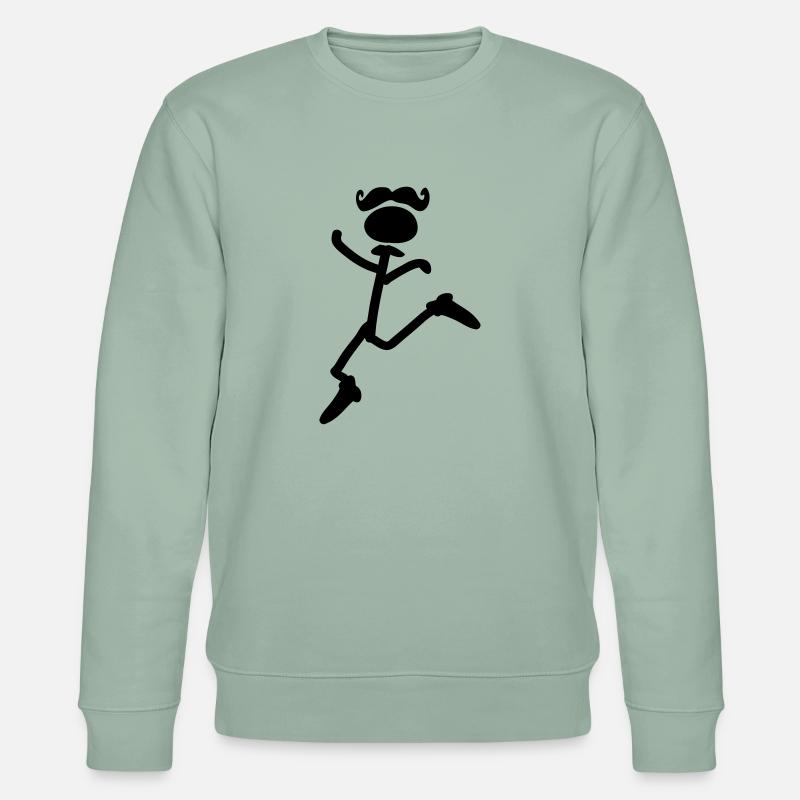 Lustige Haar Junge Tänzer - Stanley/Stella Unisex Bio-Sweatshirt CHANGER  - Helles Graugrün