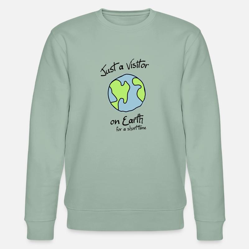 Visitor on Earth - Stanley/Stella Unisex Bio-Sweatshirt CHANGER  - Helles Graugrün