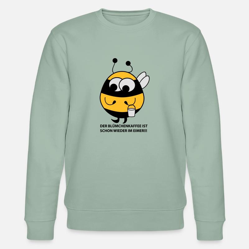 Biene mit Eimer - Stanley/Stella Unisex Bio-Sweatshirt CHANGER  - Helles Graugrün