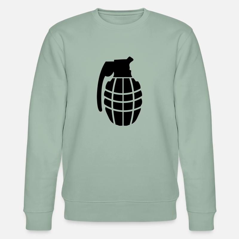 handgranate granate - Stanley/Stella Unisex Bio-Sweatshirt CHANGER  - Helles Graugrün