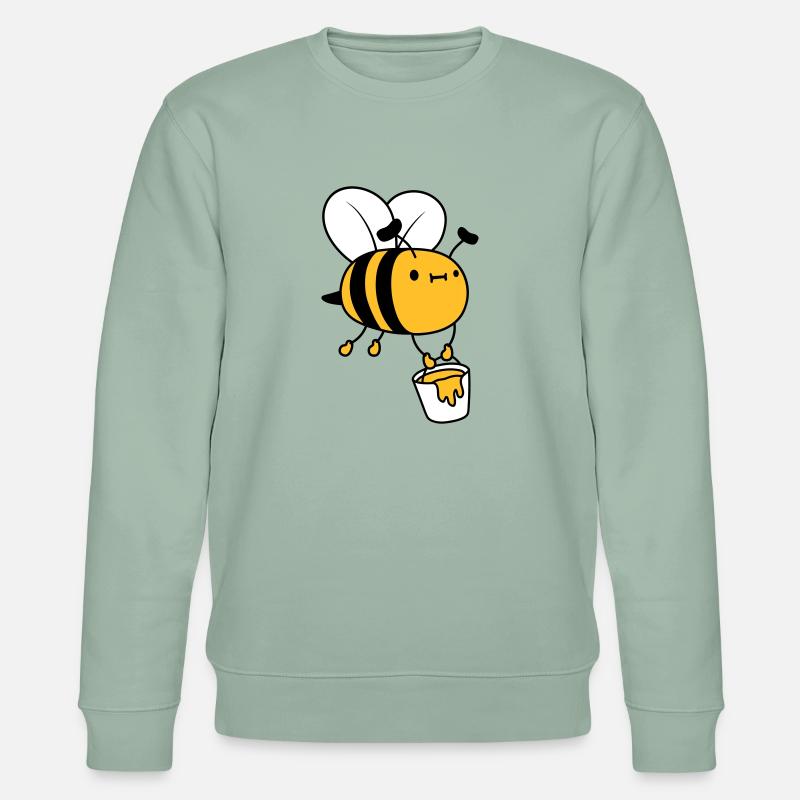 Honig Eimer Biene - Stanley/Stella Unisex Bio-Sweatshirt CHANGER  - Helles Graugrün
