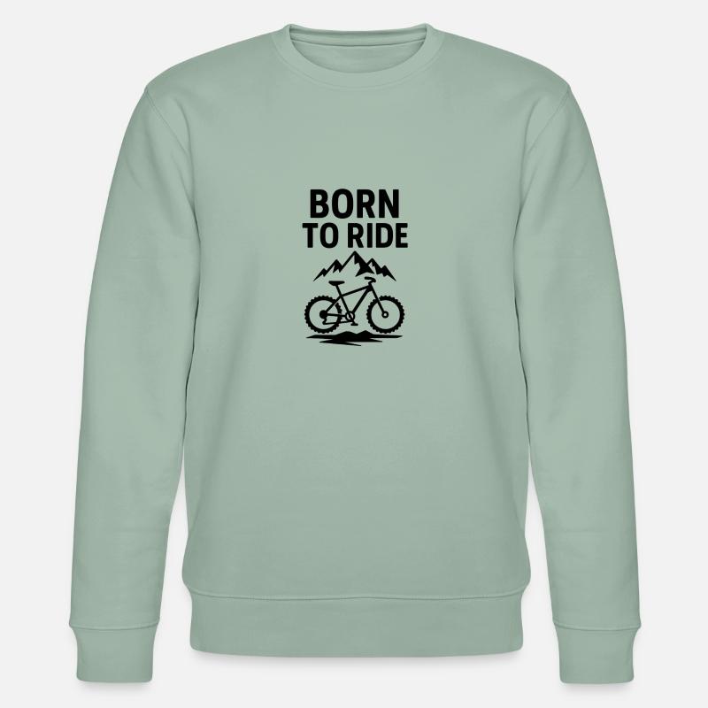 Vélo VTT Cyclisme Design - Sweat bio CHANGER Stanley/Stella Unisexe - vert de gris clair