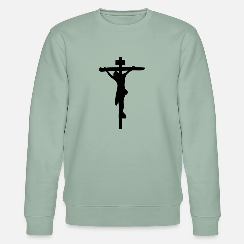 jesus - Stanley/Stella Unisex Bio-Sweatshirt CHANGER  - Helles Graugrün