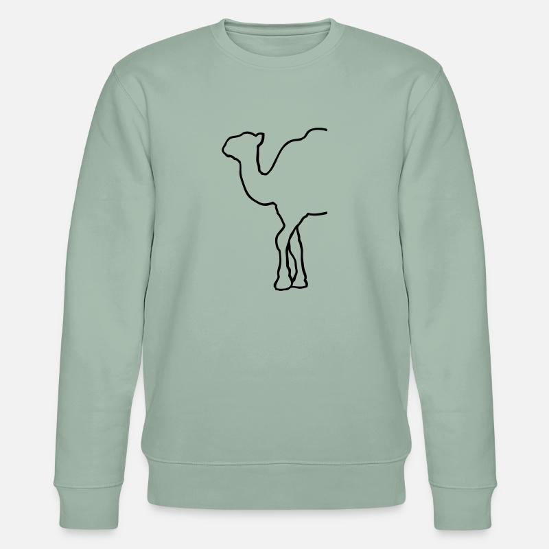 Camel - Kamel - Dromedar - Stanley/Stella Unisex Bio-Sweatshirt CHANGER  - Helles Graugrün