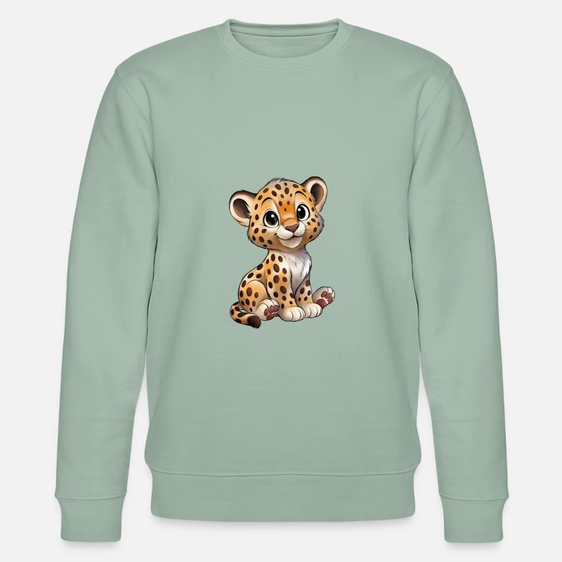 Leopard - Stanley/Stella Unisex Bio-Sweatshirt CHANGER  - Helles Graugrün