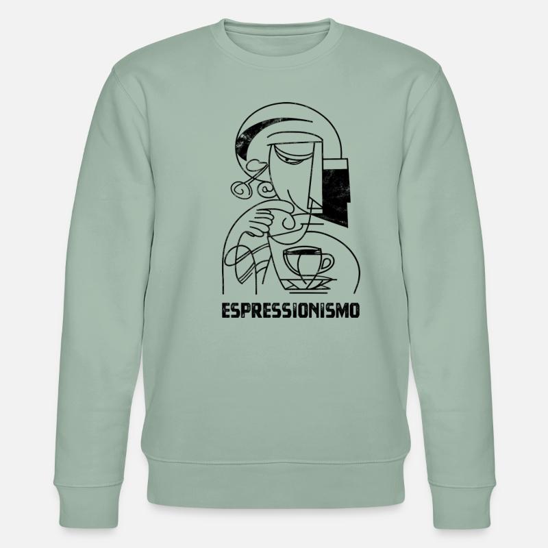 Espressionnisme - Espresso - Boire du café - Sweat bio CHANGER Stanley/Stella Unisexe - vert de gris clair