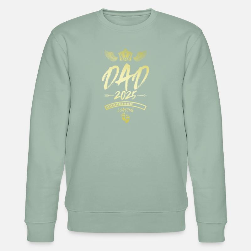 Dad 2025 Loading Papa Saying - Stanley/Stella CHANGER Unisex Organic Sweatshirt - aloe