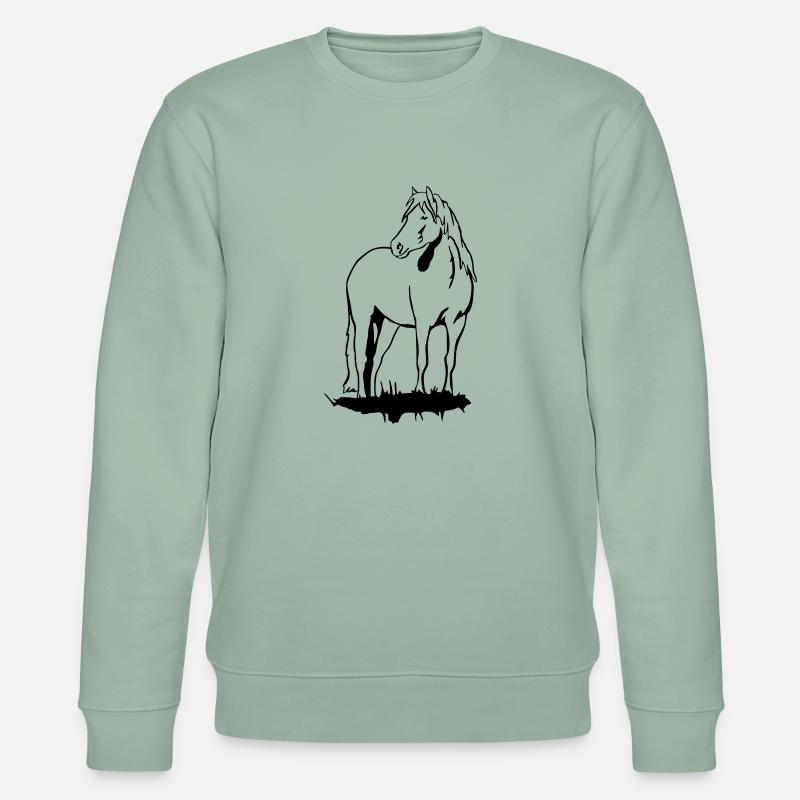 Haflinger Pony - Stanley/Stella Unisex Bio-Sweatshirt CHANGER  - Helles Graugrün